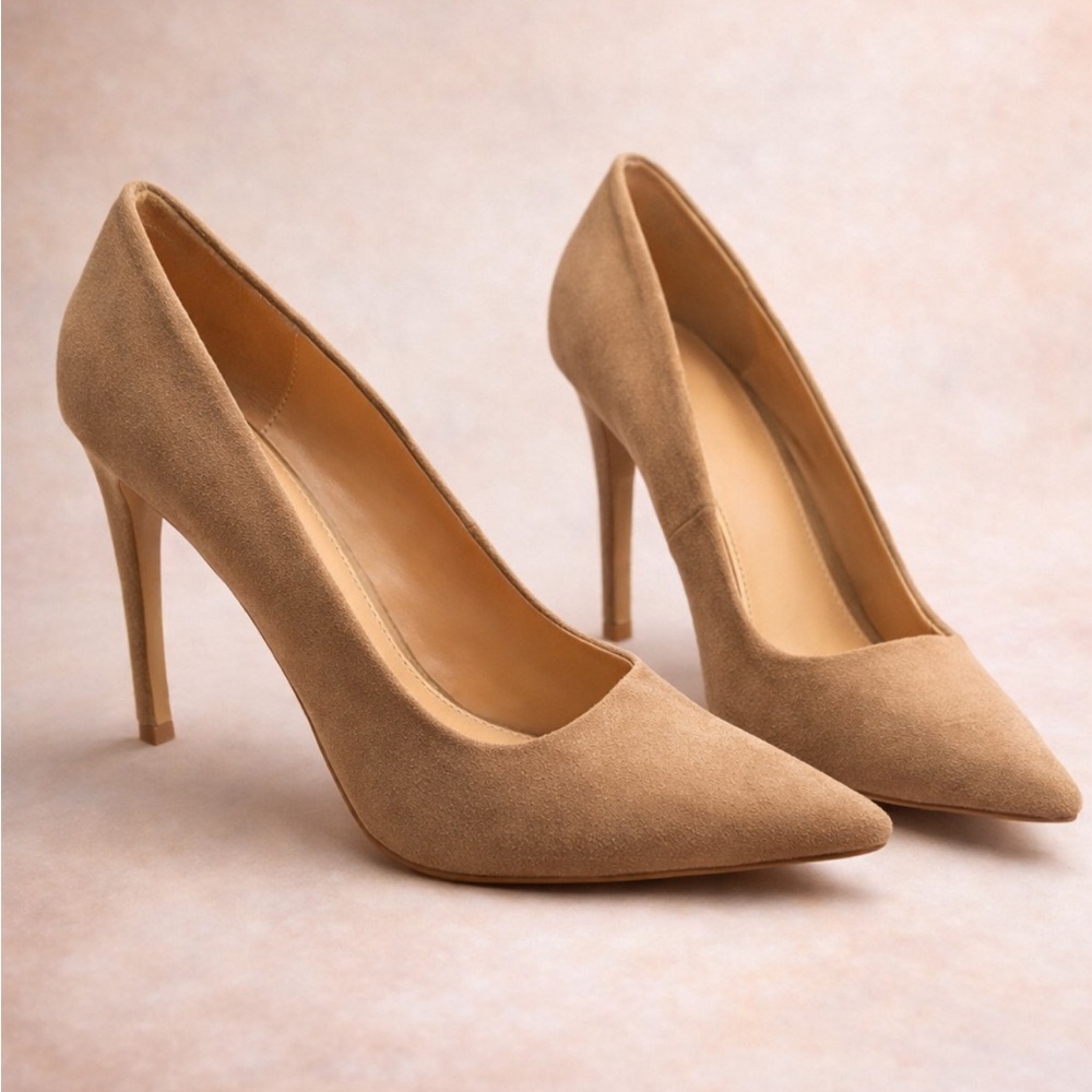 JustFab⭐️ Tan Suede Women's Pumps, Size 8